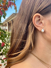 Load image into Gallery viewer, Bezel Set Freshwater Pearl Studs | Gold
