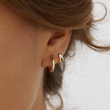 Load image into Gallery viewer, Jean Gold Huggie Earrings
