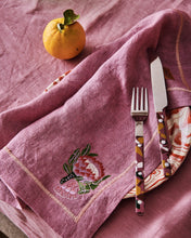 Load image into Gallery viewer, Native Bush Embroidered Linen Napkin Set 4 || Kip &amp; Co
