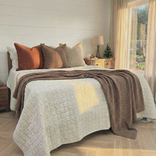Load image into Gallery viewer, Quilted Bedcover | Natural
