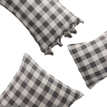 Load image into Gallery viewer, Licorice Gingham Pillowcase Set | Ruffle
