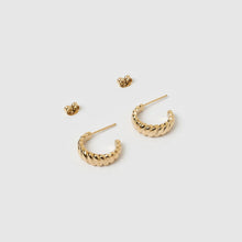 Load image into Gallery viewer, Lulu Gold Hoop Earrings
