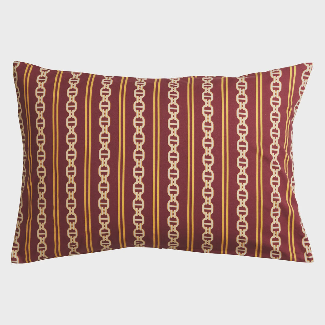 Acadia Cotton Standard Pillowcase Set | Mahogany