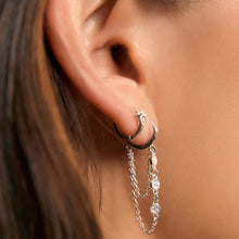 Load image into Gallery viewer, Paloma Silver Huggie Earrings
