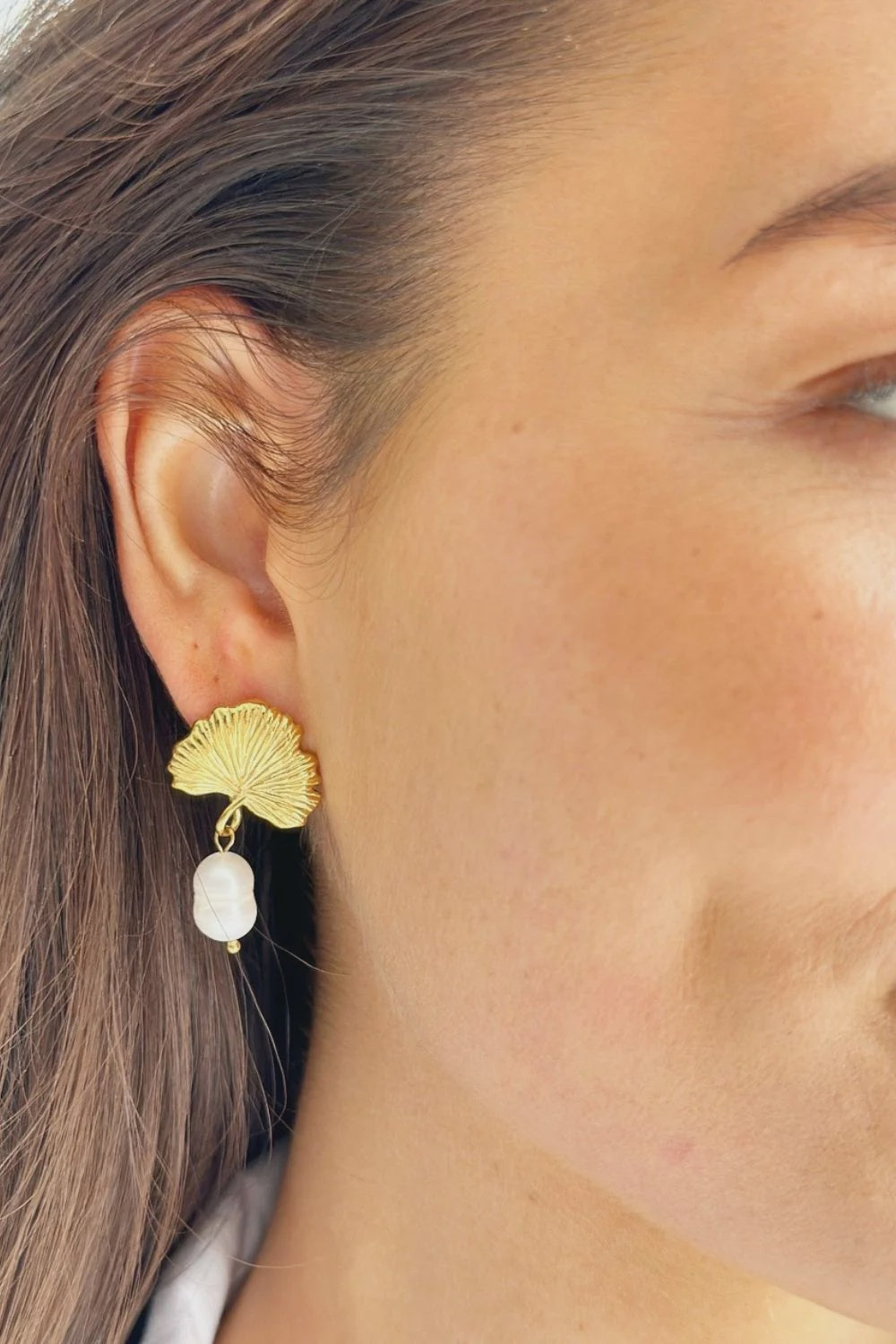 Leaf and Pearl Earrings | MoskMelbourne