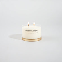 Load image into Gallery viewer, Gold Lid Soy Candle | Strawberries + Champagne
