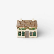 Load image into Gallery viewer, Christmas Tea Light Cottage with Swag
