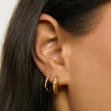 Load image into Gallery viewer, Tabitha Gold Huggie Earrings | Midi
