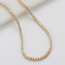 Load image into Gallery viewer, Dani Tennis Necklace | Gold || Zafino
