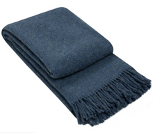 Load image into Gallery viewer, Brighton NZ Wool Throw | Navy
