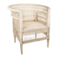 Load image into Gallery viewer, wicker and timber chair , Livingstone, at Unearthed Homewares
