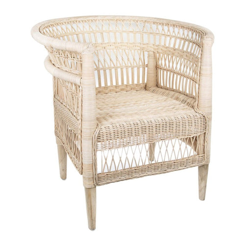 wicker and timber chair , Livingstone, at Unearthed Homewares