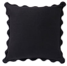 Load image into Gallery viewer, Linen Scallop Cushion - Black | Paloma Living
