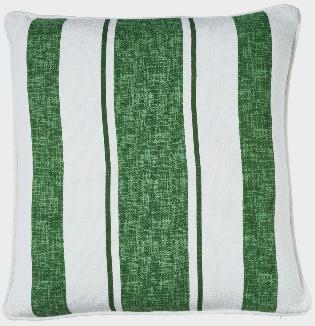Bedford Green Stripe Cushion | Paloma Living