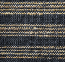 Load image into Gallery viewer, Jute Rugs + Runners  | Natural + Graphite Stripe || Jones Stripe
