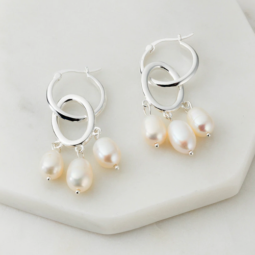 silver and fresh water pearl earrings by zafino at unearthed homewares