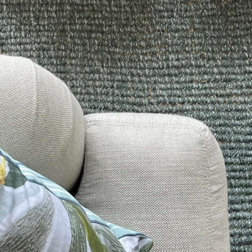Carter Forest Green wool and jute rug from Zebra Home at Unearthed Homewares