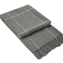 Load image into Gallery viewer, Brighton Grey Stripe NZ Wool Throw Rug   | CODU
