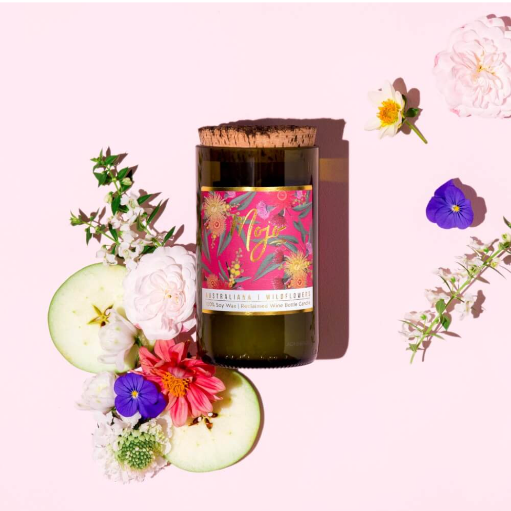 WILD FLOWERS - MOJO Wine Bottle Candle