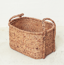 Load image into Gallery viewer, Oval Water Hyacinth Baskets w Plaited Handles
