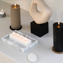 Load image into Gallery viewer, Flameless Candle | Textured Black | Pillar
