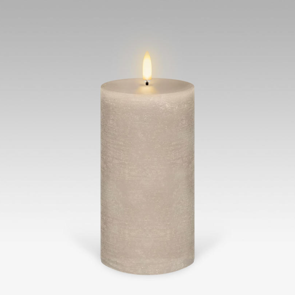 Flameless Candle | Textured Sandstone | Pillar