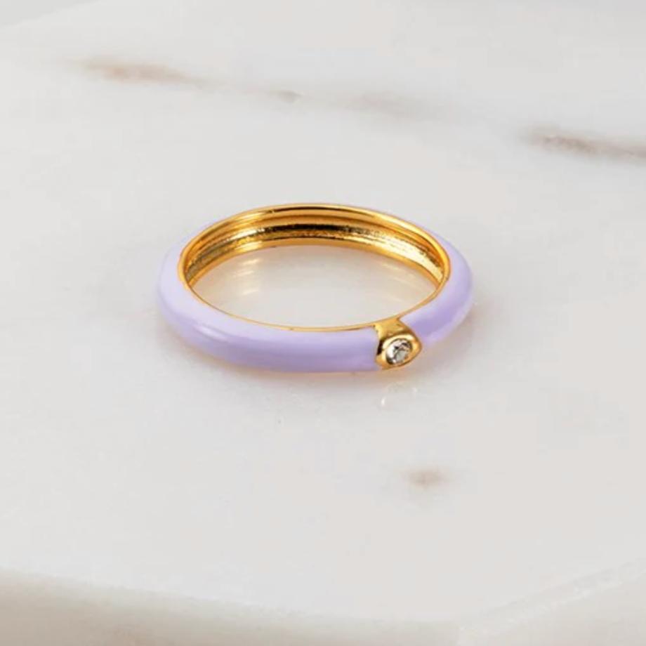 Brighton Lilac Ring- Gold|| Zafino
