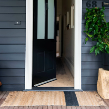 Load image into Gallery viewer, Baxter jute Doormat zebra home at Unearthed Homewares
