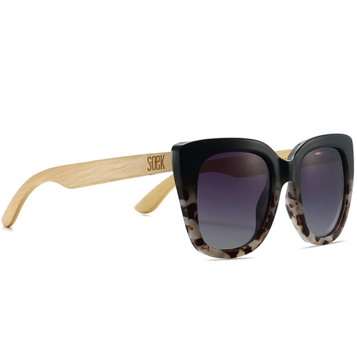 SOEK Sunglasses Riviera Black and Ivory Tort