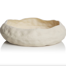 Load image into Gallery viewer, Milk White Textured decor bowl at Unearthed Homewares
