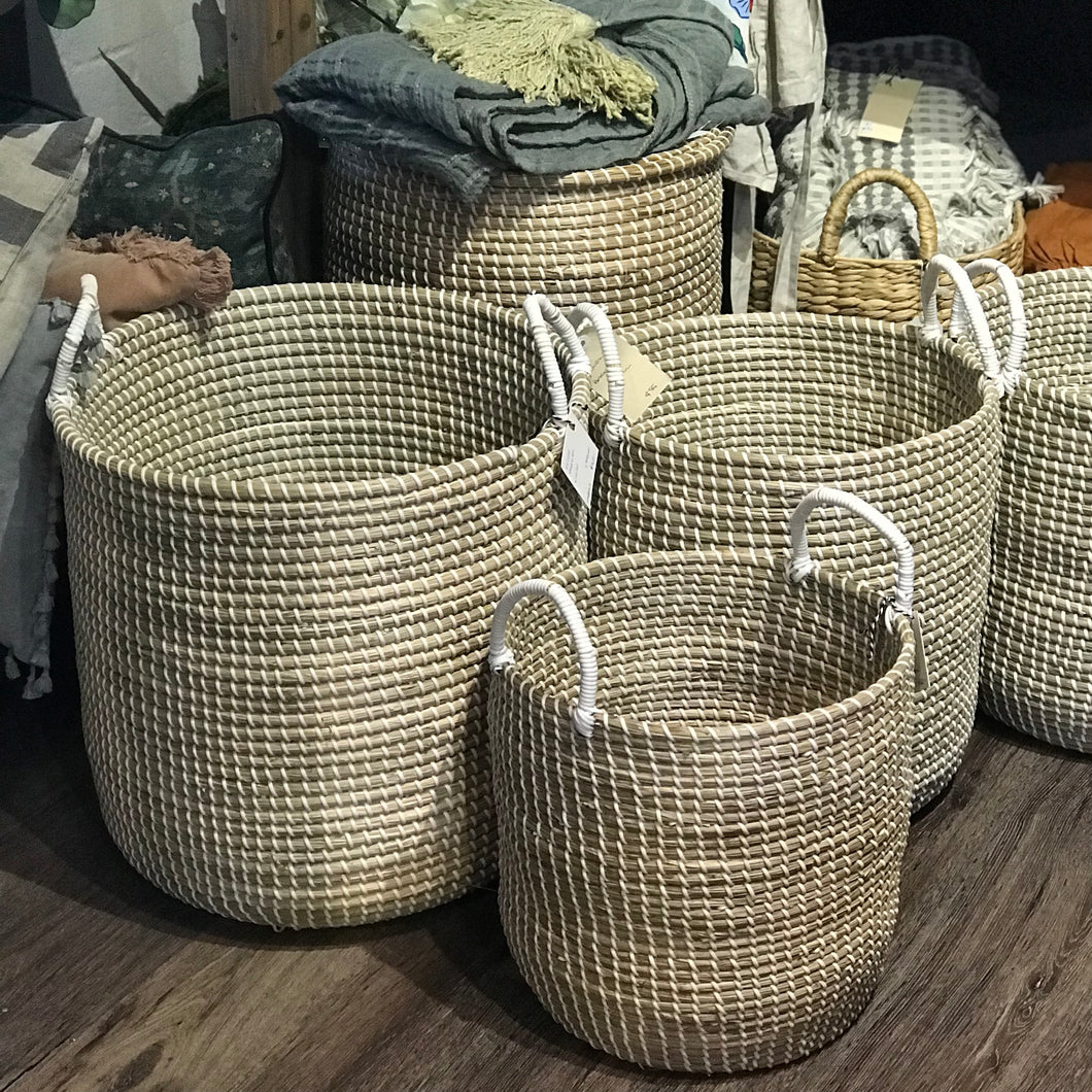 Basket - Woven White | Asst Sizes