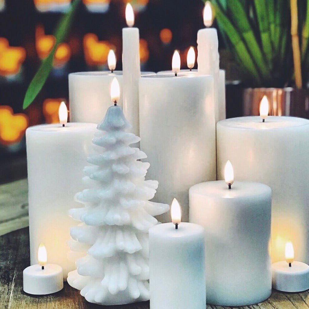 Flameless Candle | Nordic White | Pillar